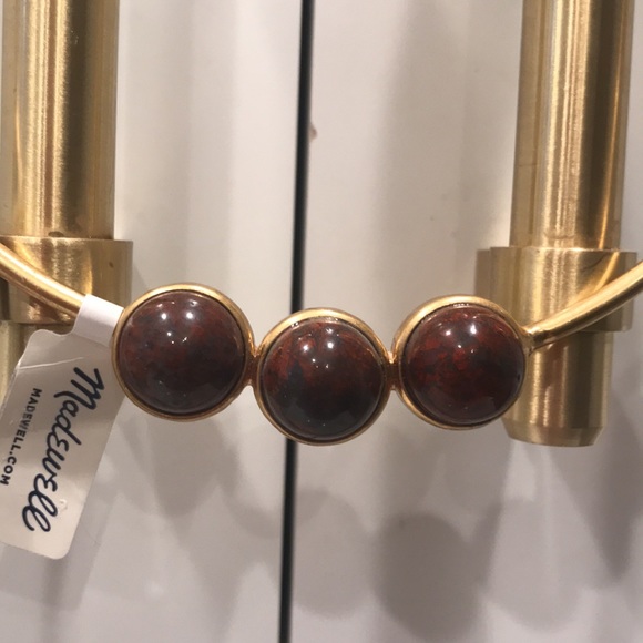 Madewell gold choker with burgundy red stones - Picture 5 of 6